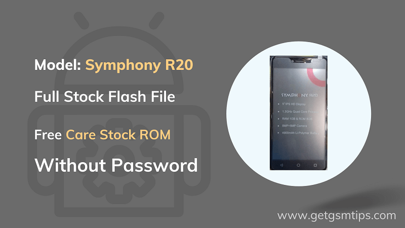 Symphony R20 MT6580 Firmware
