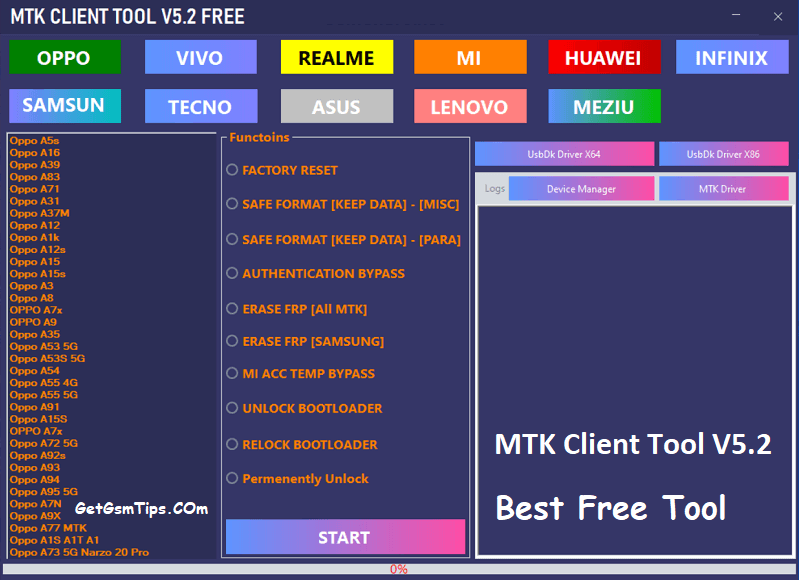 MTK Client Tool V5.2
